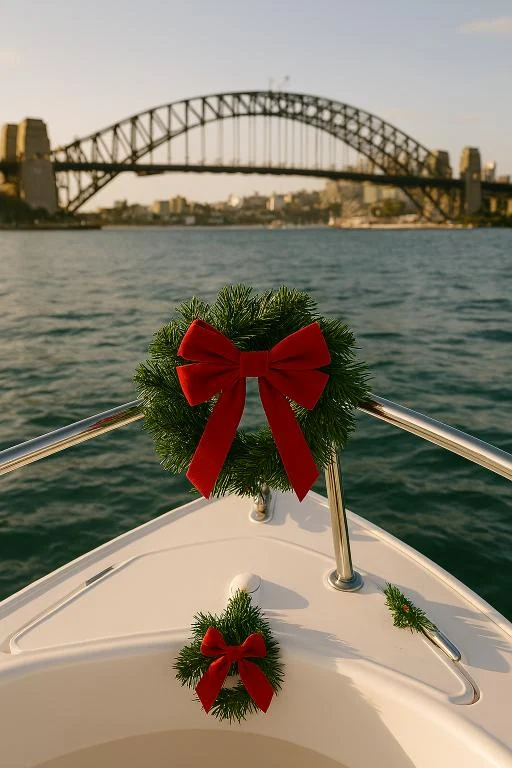 Christmas party celebration on Sydney Harbour