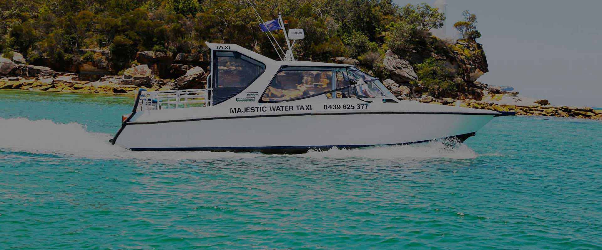 Majestic limousine water taxi cruising Sydney Harbour