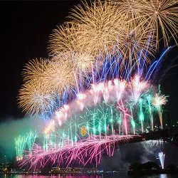 New Years Eve fireworks over Sydney Harbour